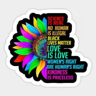 SunScience Is Real Black Lives Matter LGBT Sticker